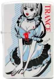 Zippo Trance Lady Girl by tica ishibashi Japan Model Oil Lighter White (Maid)