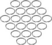 ¾” Split Key Ring Bulk 100/Box, Nickel-Plated Tempered Steel, Heavy Duty
