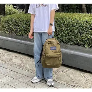 jansport  superbreak puls 26L 單邊水壺 電腦隔層 軍綠色後背包