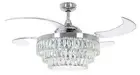 Ceiling Fan with Lighting and Remote Control Fanaway Veil Chrome 122 CM