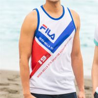 在飛比找蝦皮商城精選優惠-【FILA】男性 涼感圓領背心-白色 1TKW-1100-W