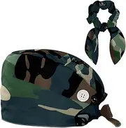 [YTYVAGT] Scrub Caps Women,Scrub Hats Suitable for Women,Camouflage Dachshund Dog