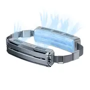 Can Wear Waist Fan Outdoor Sports Portable Air Conditioner Waist Hanging Fan USB Waist Belt Air Cooler Ice Cold Cooling Fan Dark Grey