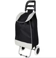 2 Wheels Shopping Trolley Foldable Oxford Fabrics Bags Luggage Folding Basket...