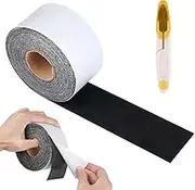 Self-Adhesive Felt Tape, 1 Roll Strong Self-Adhesive Felt Tape, Easy to Cut to Size, Durable Felt Tape for Furniture, Felt Strips for Protection of Wooden Floors and Chairs, 6 m Long, 5 cm Wide (Black