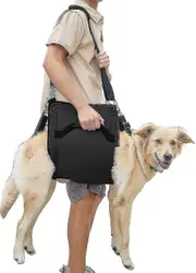Dog Carry Sling, Emergency Backpack Pet Legs Support & Rehabilitation Dog (black) Lift Harness For Nail Trimming, Dog Carrier XL