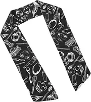 [Homoyoyo] Restaurant Chef Neckerchief Bow Tie Bread Ties Scarf for Men and Women Sweat Towel Scarf for Kitchen Work Restaurant Cooking Black