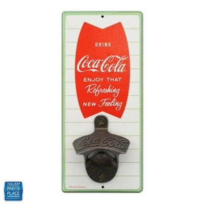Drink Coca-Cola Tall Striped Bottle Opener 3.6” x 8”
