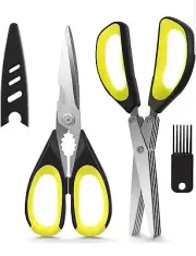 Kitchen Shears Set Kitchen Meat Herb Food Scissors Stainless Steel Sharp New