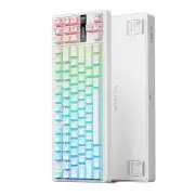 MCHOSE G87 Tri-mode Mechanical Keyboard with Knob 87 Keys Gasket Structure Hot Swappable RGB 10000mAh Battery Wired 80%