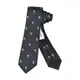 Alexander McQUEEN標籤LOGO骷顱頭搭配點點刺繡設計桑蠶絲領帶(寬版/黑)