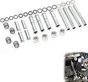 TIGERSGATE M8 Pushrods Covers Kit for 2017-up Harley Milwaukee 8 Engine Touring Softail Bikes (Chrome)