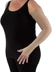 JOBST Bella Lite Compression Sleeves, 20-30 mmHg, Combined Armsleeve & Gauntlet, Beige, Medium