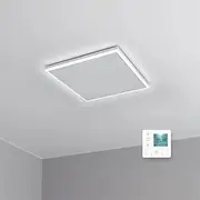 700 Watts Far Infrared Panel Heater Ceiling Mount Heater with Timer for Home or Office Built-in Thermostat Remote control Electric Low-energy Heater IR Panel Heating with LED Light