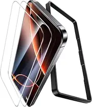 SIXBOX 2 Pack Screen Protector for iPhone 16 Pro Max, [Military Grade Shatterproof & 9H Hardness] [Ultra HD Clear & Anti-Scratch Full Coverage] Tempered Glass for iPhone 16 Pro Max 6.9", Clear