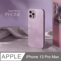 在飛比找PChome24h購物優惠-雅緻銀框！液態矽膠玻璃殼 iPhone 13 Pro Max