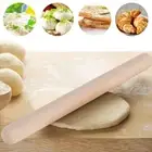 (39cm)Home Solid Wood Rolling Pin Cake Pastry Pizza Rolling Pin Baking Tool US