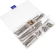 LIFKOME 1Set Bed Screw Kit Screw and Nut for Crib Assembly Durable and Resistant Easy Installation for Furniture Hardware Organized Box