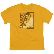 Elvis Presley Sun Records Elvis on Mic Kids Youth T Shirt Licensed King Tee Gold