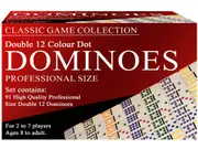 Hansen Classic Game Collection Double 12 Colour Dot Dominoes (HSN16620)