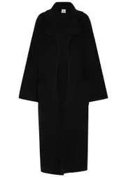 Totême Ribbed Wool-blend Coat - Black - Xxs (UK4 / Xxs) XXS (UK4 / XXS)
