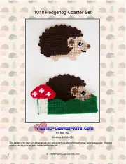 Hedgehog Coaster Set- Plastic Canvas Pattern or Kit