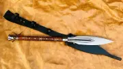 15" Blade Hand forged Bush craft knife Spear-Handmade throw Machete