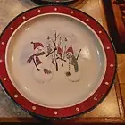 Christmas Snowmen Stoneware Dinner Plates. Set Of 2. 10 1/4". NWOB