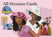 African American Expressions All Occasion Boxed Cards 18 Assortment NEW Pink