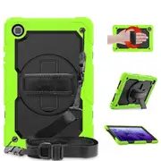 MCC Shockproof Samsung Galaxy Tab A8 10.5" 2022 Strap Case Cover X200 X205 [Yellow Green]