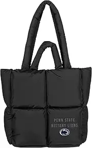 Logo Brands NCAA Alabama Crimson Tide Black Puffer Tote Bag - Stylish & Fashionable Fan Accessory for Game Day, School, and Casual Use, Plush Puff Exterior- Spacious Interior