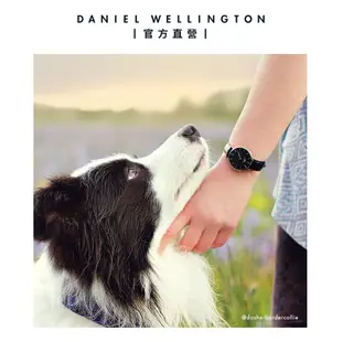 Daniel Wellington 錶帶 Petite Reading 12/14mm爵士黑壓紋真皮錶帶-兩色任選(DW00200182)/ 銀框/ 12mm-適用28mm手錶