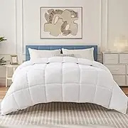 DUMOS Comforter and Duvet Insert Queen Size, 88" x 88" All Season Alternative Duvet Insert with Corner Tabs, Machine Washable Quilted Hotel Comforter, Bedding for Women/Men, White