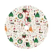 Christmas Cute Cat Christmas Tree Skirt 36 Inches Animal Tree Skirt Xmas Tree...