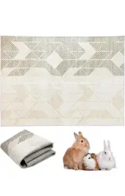 Extra Large Rabbit Cage Liner Reusable Rug 63x47
