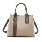 NNEDSZ Light Brown And Brown Retro Fashion Handbag - Elegant Tote with Large Cap