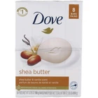 4 Pack Dove Moisturizing Beauty Bar Soap, Shea Butter & Vanilla, 3.75 oz, 8 Ct