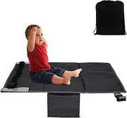 Toddler Airplane Seat Extender Toddler Airplane Footrest Portable Airplane Foot Hammock for Kids Baby Non Slip Toddler Travel Bed for Children to Lie Down on Plane 31’’x17’’ (Black)