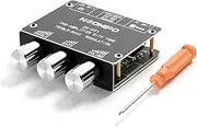 ZK-PT1 Bluetooth 5.0 2 Channels Preamplifier Board Stereo Audio Mini Pre-amp 3.5mm AUX Inputs with Treble and Bass Control for DIY Home Theater HiFi System