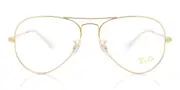 Ray-Ban RX6489 Aviator 3086 Men's Glasses Gold Size 55 - Private Health Rebate - Blue Light Block Available