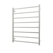 Radiant STR05 Square Bar Heated Towel Rail - 800 x 1000mm - Mirror Polished - Stainless Steel- Bottom Left/Top Right Wiring