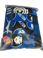 BNIP Boys Sz 2 to 3 Pack of 4 AFL Carlton 100% Cotton Classic Briefs Underpants