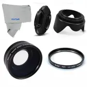Wide Angle Macro Lens +UV FILTER +HOOD+CAP CANON T4I T5I T3 T3I T4 EF-S 18-55
