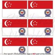 SINGAPORE Armed Forces Flag Mobile Cell Phone Mini, Decals Stickers 1.6" x6