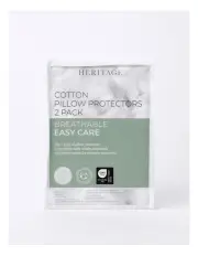 [Heritage] Cotton Pillow Protector 2 Pack in White