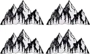 HEYTRCO 4PCS 5.7 Inch Large Mountain Iron on Patches, Outdoor Adventure Embroidered Iron on Patches for Clothes, Custom Hiking Camping Applique for Men, Hats, Jeans, Jackets, Bags, Backpacks, Dress