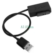 SATA Slimline to USB 2.0 Adapter Cable for Laptop CD DVD Rom Drive 7+6 13Pin F