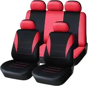 tieedhfu Machine Washable Car Seat Covers for Dustproof Protection Elastic Straps and Hooks for Easy Fitting Protectors Light, Red