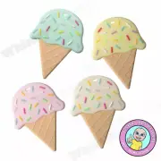 Ice Cream Cone Teethers Food Grade Silicone Baby Safe Pendant Teethers