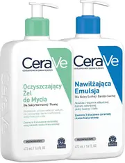 Cerave Cleansing Gel and Moisturizing Emulsion Set 2 x 473 ml